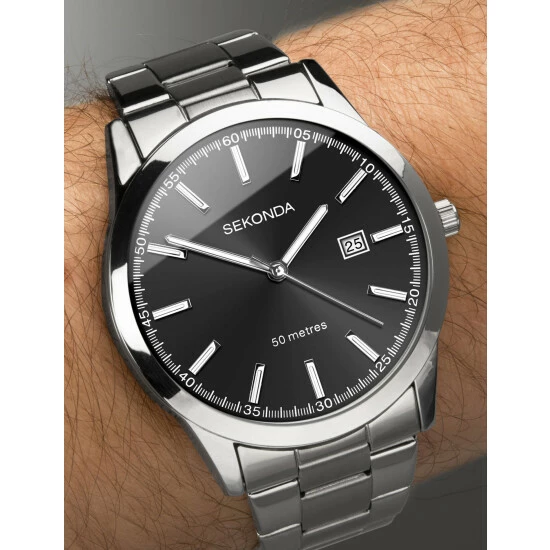 Sekonda Silver Stainless Steel Watch Men Silver Mix 4 Sekonda Silver Stainless Steel Watch Men Silver Mix - Image 2