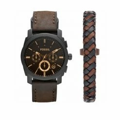 Fossil Machine Brown Leather Chronograph Watch Gift Set Men Dark Brown Mix -Casio Shop unnamed file 923