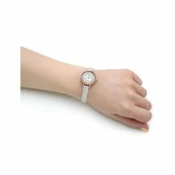 Radley Dog Leather Analogue Quartz Watch Women Light Beige Mix
