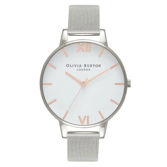Olivia Burton Big Dial Silver Quartz Watch Women Silver Mix 8 Olivia Burton Big Dial Silver Quartz Watch Women Silver Mix - Image 6