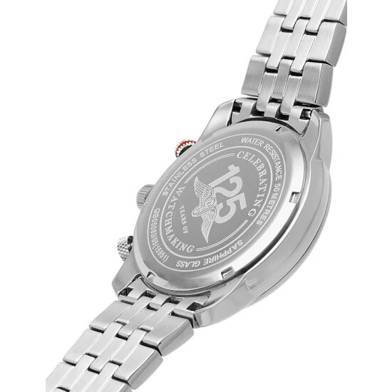 Rotary Oxford Silver Stainless Steel Chronograph Watch Men Dark Blue Mix 6 Rotary Oxford Silver Stainless Steel Chronograph Watch Men Dark Blue Mix - Image 4