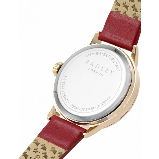 Radley Floral Dog Leather Analogue Quartz Watch Women Pink Mix 3 Radley Floral Dog Leather Analogue Quartz Watch Women Pink Mix